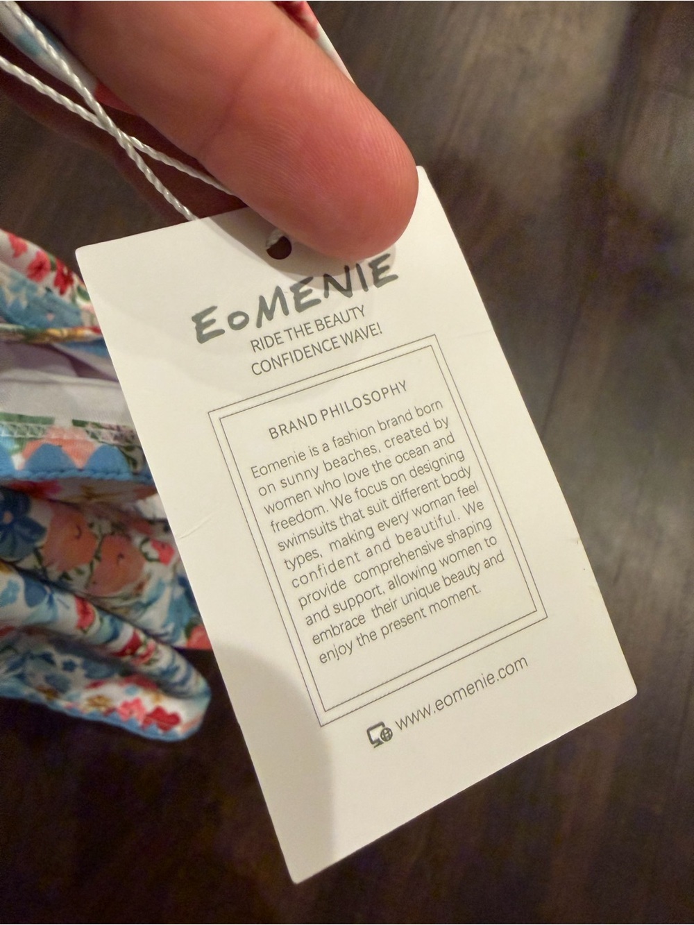 Eomenie Floral One Piece Swimsuit Medium NWT - Picture 3 of 7